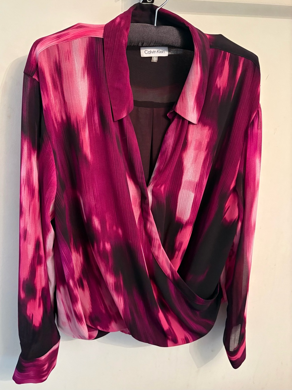 Calvin Klein Print Blouse size XL